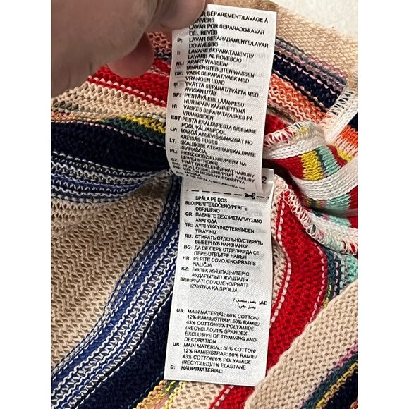 Adidas Originals Ksenia Schnaider Stripe Knit Dress M Multicolor NWT - Picture 13 of 16